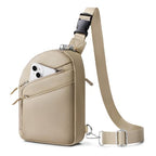 Anti Theft Crossbody Bags Small Crossbody Sling Bag for Women & Men (Light Khaki)