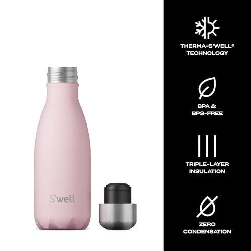 Stainless Steel Water Bottle (Pink Topaz / 9 Ounces)