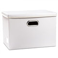 Large Collapsible Storage Box with Lid [1 (White / Large(1-Pack))