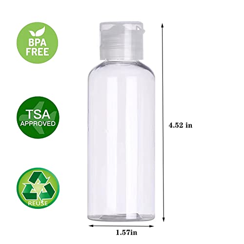 5 Pack 3.4oz Empty Plastic Travel Bottles for Toiletries TSA Approved Leak Proof Squeezable Travel Size Containers Travel Essentials Accessories