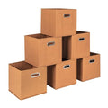 Fabric Storage Bins 6 Piece Set (Terracotta / 11” L x 11” W x 11” H)