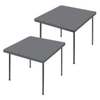 2 Pack Square Spandex Fitted Table Cloth (Grey / 42" x 42" (Square))