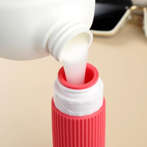 Travel Bottles for Toiletries (3 Ounces / Cream-Colored)