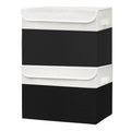 Large 42 Quarts Fabric Storage Bins with Lids [2 (Black & White / Large - 2 Pack)