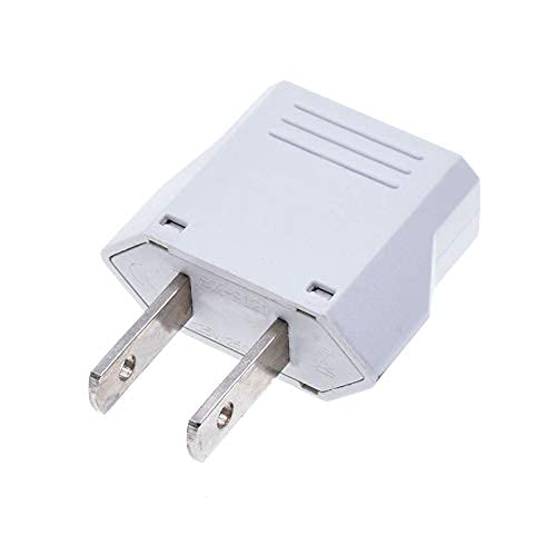 European to US Plug Adapter (1 Pack | White)