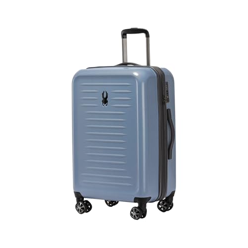 Rails Expandable Hardside Upright Suitcase with 360° Spinner Wheels (Denim / Medium Checked)
