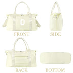 Initial Travel Duffel Bag Sports Gym Bag for Kids Teen Birthday Gifts (Beige / O)