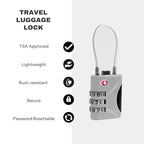 Travel Luggage Locks TSA Approved (Silver)