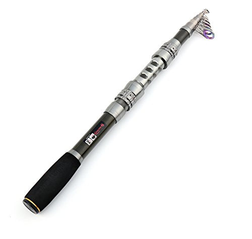 Telescopic Fishing Rod Carbon Fiber Travel Portable Spinning Fishing Pole for Boat Saltwater and Freshwater Fishing (7.87 ft / C-only Fishing Rod)