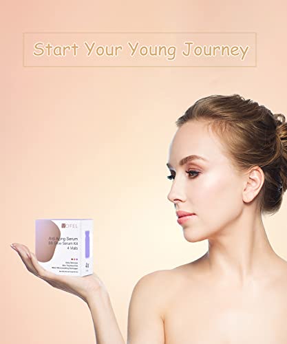 Anti Aging Serum with Hyaluronic Acid for Microneedling Serum Ampoules for Face 0.35 oz 4 Vials (anti aging kit)