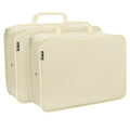 Compression Packing Cubes for Travel Packing Suitcase Organizer Bags (Beige / Extra Large)