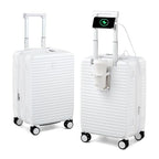 Hard Shell Suitcases 20 Inch Carry on Luggage with Wheels (White / Expandable 20 Inch)