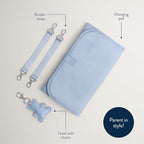Boss Plus Large Diaper Bag Backpack with 19 Pockets (Teddy Blue)