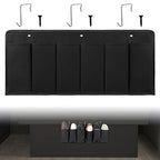 6‑Large‑Pocket RV Bedside Hanging Organizer with Sturdy Hooks (Cloth, 1pcs / Black)