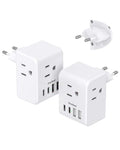 2 Pack European Travel Plug Adapter
