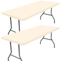 2 Pack Rectangle Spandex Fitted Table Cloth (Champagne / 60" x 30" (Rectangular))