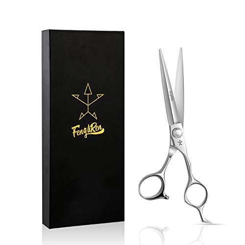 High end Professional Extremely Very Sharp Barber Hair Cutting Scissors Hairdresser Shears For Hair 6.5 Inch Haircut Scissor Made Of Stainless Steel Alloy For Hairdressing Salon and Home Use (Sword Shears / 6.5 Inch)
