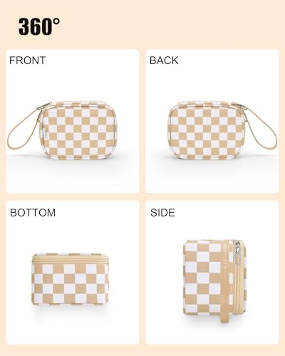 Mini Makeup Bag with LED Mirror (Plaid / Mini)