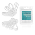 Reusable Silicone Magnetic Cord Ties (M-size / White)