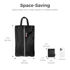Foldable Shoe Bag for Travel (Black / Foldable-Plus)