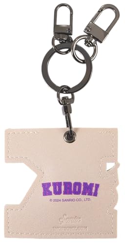 x Sanrio Character Keychain Case Compatible with Apple AirTag (College Letters Kuromi)