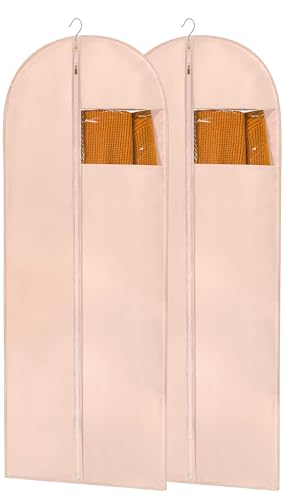 Dress Bags for Gowns (65" - 2 Pack / Pink)