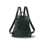 Small Women Backpack Purse PU Leather Anti (Black / Small)