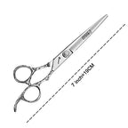 6/7-Inch Professional Hair Scissors Haircut Rose Pattern (7-inch -2pc) (7-inch -2pc)
