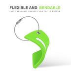 8 Pack Initial Luggage Tags for Suitcases Airplane Travel Essentials (Green / Letter G)