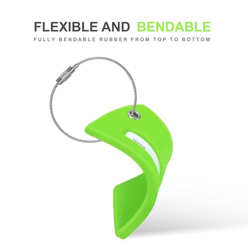 8 Pack Initial Luggage Tags for Suitcases Airplane Travel Essentials (Green / Letter M)