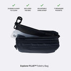 Hanging Toiletry Bag for Men and Women (Black / Plus)