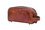 Aaron Leather Goods Waterproof Dopp Kit Travel Pouch (Jade Brown)