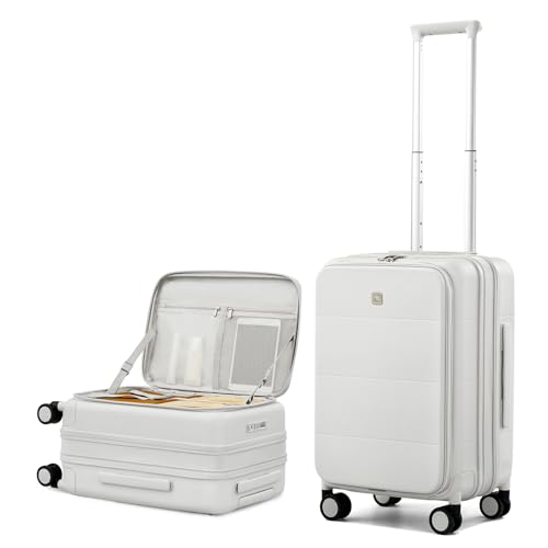 Hardside Expandable Carry On Luggage (Smoke White / 20 Inch EXT)