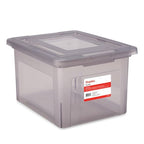 Plastic File Box with Snap Lid (Frost Gray)