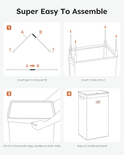 100L Laundry Hamper with Lid (Pitch Black / 100L)