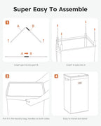 100L Laundry Hamper with Lid (Pitch Black / 100L)