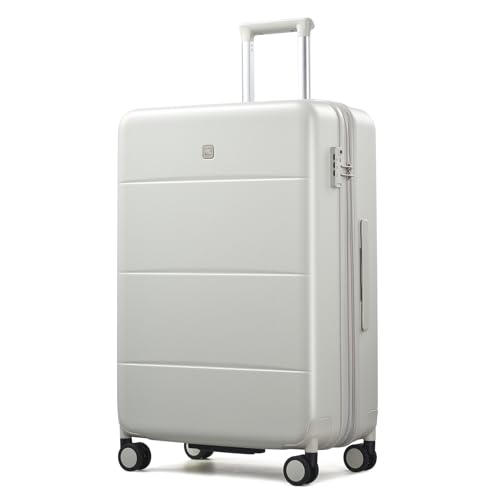 26 Inch Luggage with Spinner Wheels (Smoke White / 26 Inch EXT)