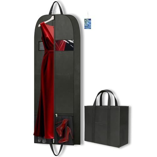 Long Garment Bag 60'' for Womens Dress Long Gowns Hanging Clothes (60" 1PK)