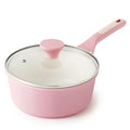 2QT Ceramic Nonstick Saucepan with Lid (Sakura Pink / 2 Quarts)