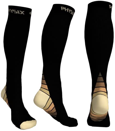 Physix Gear Compression Socks (Black/Beige / XX-Large)