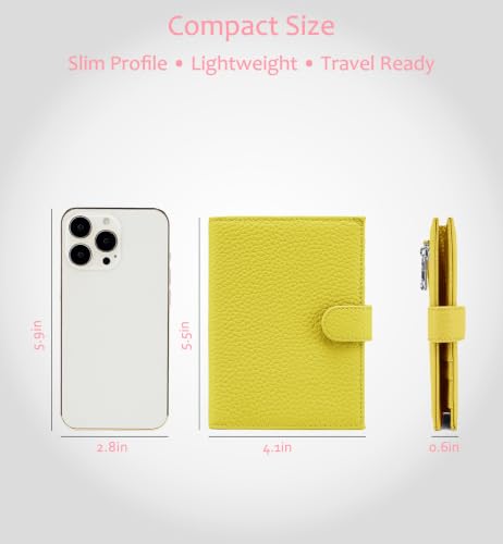 RFID Blocking Travel Wallet for Women (Lemon Yellow)