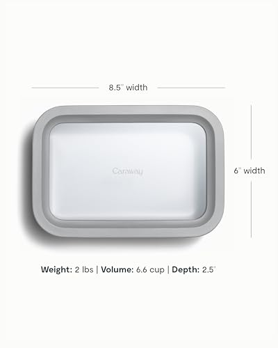 Glass Food Storage Container with Lid (Gray / 6.6 Cup Container (1x))