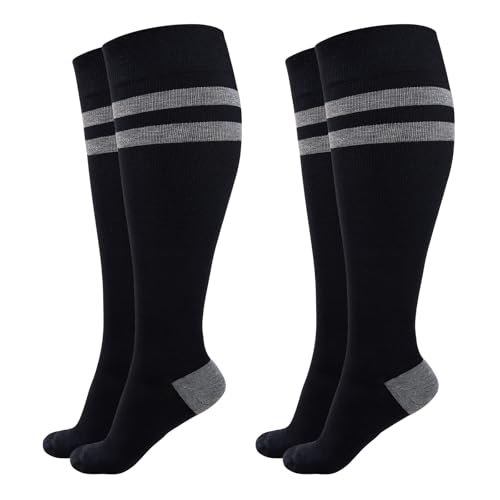 Pregnancy Compression Socks Women (4X-Large / Black/Black)