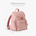 Hannah & Sophia Ready to Roam Diaper Backpack (Medium / Rose Pink)