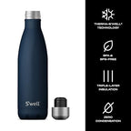Vacuum Insulated Stainless Steel Water Bottle (Azurite / 17 Ounces)