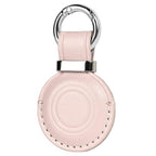 Leather Holder Keychain for AirTag 2nd Gen (B8-Pink)