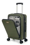 Hardside Carry On Luggage 22x14x9 Airline Approved (Olive Green)