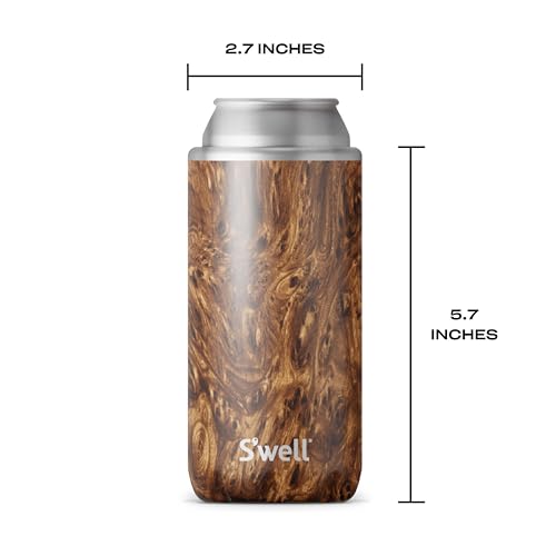 Stainless Steel Chiller Triple (12oz Slim Cans and Bottles / Teakwood)