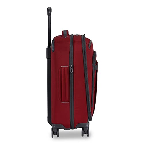 ZDX Expandable Luggage with 4 Spinner Wheels (Carry-On 21 Inch / Brick)