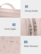 Charger Organizer Travel Case for Women (Pink / Medium)